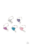 Girl's Starlet Shimmer 10 for $10 172XX Multi Color Glitter Pink Purple Heart Silver Ornate Design Rings Paparazzi Jewelry