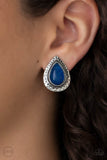 Paparazzi "Desert Glow" Blue Clip On Earrings Paparazzi Jewelry