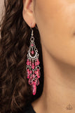 Paparazzi "Paid Vacation" Pink Earrings Paparazzi Jewelry