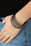 Paparazzi "How Do You Stack Up?" Black Bracelet Paparazzi Jewelry