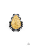 Paparazzi "Badlands Romance" Yellow Ring Paparazzi Jewelry