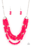 Paparazzi "Best POSH-ible Taste" Pink Necklace & Earring Set Paparazzi Jewelry