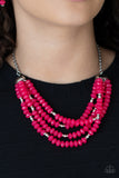 Paparazzi "Best POSH-ible Taste" Pink Necklace & Earring Set Paparazzi Jewelry