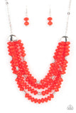 Paparazzi "Best POSH-ible Taste" Red Necklace & Earring Set Paparazzi Jewelry