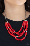 Paparazzi "Best POSH-ible Taste" Red Necklace & Earring Set Paparazzi Jewelry