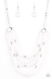 Paparazzi "Best POSH-ible Taste" White Necklace & Earring Set Paparazzi Jewelry