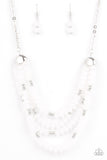 Paparazzi "Best POSH-ible Taste" White Necklace & Earring Set Paparazzi Jewelry