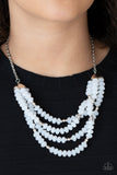 Paparazzi "Best POSH-ible Taste" White Necklace & Earring Set Paparazzi Jewelry