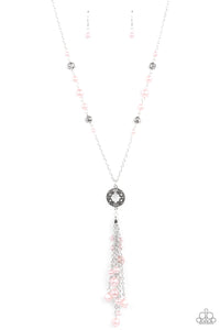 Paparazzi "Tasseled Treasure" Pink Necklace & Earring Set Paparazzi Jewelry