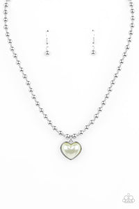 Paparazzi "Heart Full of Fancy" Green Necklace & Earring Set Paparazzi Jewelry