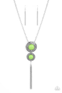 Paparazzi "Abstract Artistry'' Green Necklace & Earring Set Paparazzi Jewelry