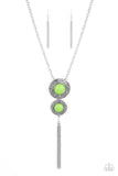 Paparazzi "Abstract Artistry'' Green Necklace & Earring Set Paparazzi Jewelry