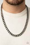 Paparazzi "Knockout Champ" Black Mens Necklace Unisex Paparazzi Jewelry