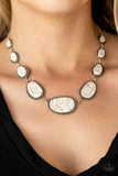 Paparazzi "Elemental Eden" White Necklace & Earring Set Paparazzi Jewelry
