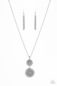 Paparazzi "Meet Me At The Garden Gate" Silver Necklace & Earring Set Paparazzi Jewelry