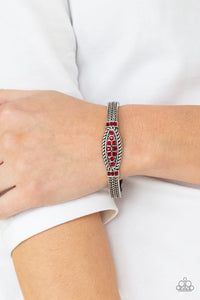 Paparazzi "Locked In Luster" Red Bracelet Paparazzi Jewelry