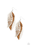 Paparazzi "WINGING Off The Hook" White Earrings Paparazzi Jewelry