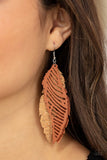 Paparazzi "WINGING Off The Hook" Brown Earrings Paparazzi Jewelry