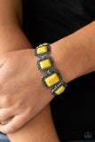 Paparazzi "Retro Rodeo" Yellow Bracelet Paparazzi Jewelry
