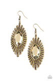 Paparazzi "Who Is The FIERCEST Of Them All" Brass Earrings Paparazzi Jewelry