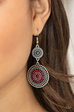 Paparazzi "Bohemian Bedazzle" Red Earrings Paparazzi Jewelry