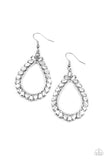 Paparazzi "Stay Sharp" White Earrings Paparazzi Jewelry