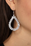 Paparazzi "Stay Sharp" White Earrings Paparazzi Jewelry