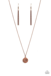 Paparazzi "Hold On To Hope" Copper Necklace & Earring Set Paparazzi Jewelry