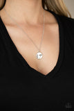 Paparazzi "Hold On To Hope" Silver Necklace & Earring Set Paparazzi Jewelry