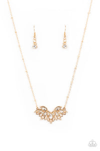 Paparazzi "Deluxe Diadem" Gold Necklace & Earring Set Paparazzi Jewelry