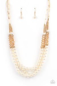 Paparazzi "Powerhouse Perfection" Gold Necklace & Earring Set Paparazzi Jewelry