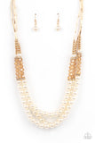 Paparazzi "Powerhouse Perfection" Gold Necklace & Earring Set Paparazzi Jewelry