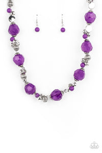 Paparazzi "Vidi Vici VACATION" Purple Necklace & Earring Set Paparazzi Jewelry
