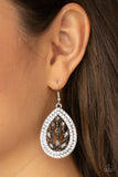 Paparazzi "Encased Elegance" Silver Earrings Paparazzi Jewelry