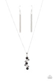 Paparazzi "Classically Clustered" Black Necklace & Earring Set Paparazzi Jewelry