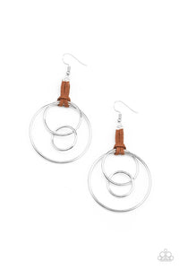 Paparazzi "Fearless Fusion" Brown Earrings Paparazzi Jewelry