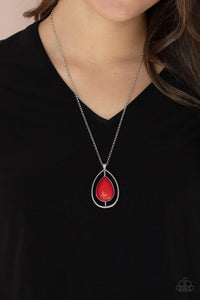 Paparazzi "Here Today PATAGONIA Tomorrow" Red Necklace & Earring Set Paparazzi Jewelry