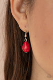 Paparazzi "Here Today PATAGONIA Tomorrow" Red Necklace & Earring Set Paparazzi Jewelry