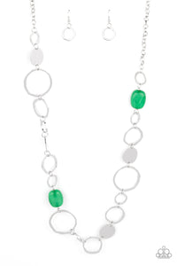 Paparazzi "Colorful Combo" Green Necklace & Earring Set Paparazzi Jewelry