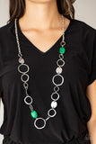 Paparazzi "Colorful Combo" Green Necklace & Earring Set Paparazzi Jewelry