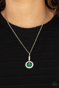 Paparazzi "Springtime Twinkle" Green Necklace & Earring Set Paparazzi Jewelry