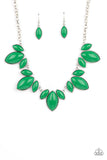 Paparazzi "Viva La Vacation" Green Necklace & Earring Set Paparazzi Jewelry