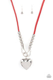 Paparazzi "Forbidden Love" Red Necklace & Earring Set Paparazzi Jewelry