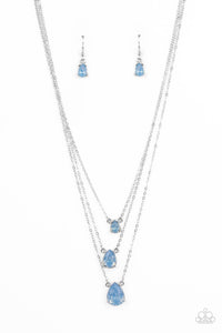 Paparazzi "Dewy Drizzle" Blue Necklace & Earring Set Paparazzi Jewelry