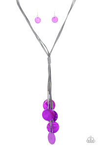 Paparazzi "Tidal Tassels" Purple Necklace & Earring Set Paparazzi Jewelry