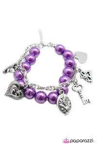 Paparazzi "Oh, So Charming" Purple Bracelet Paparazzi Jewelry