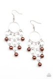 Paparazzi "When Life Gives You Pearls" Brown Earrings Paparazzi Jewelry