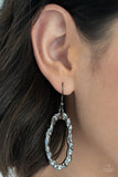 Paparazzi "Artifact Checker" Black Earrings Paparazzi Jewelry