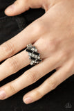 Paparazzi "Noble Novelty" Black Ring Paparazzi Jewelry