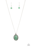 Paparazzi "Tranquil Talisman" Green Necklace & Earring Set Paparazzi Jewelry